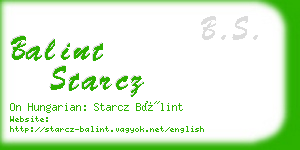 balint starcz business card